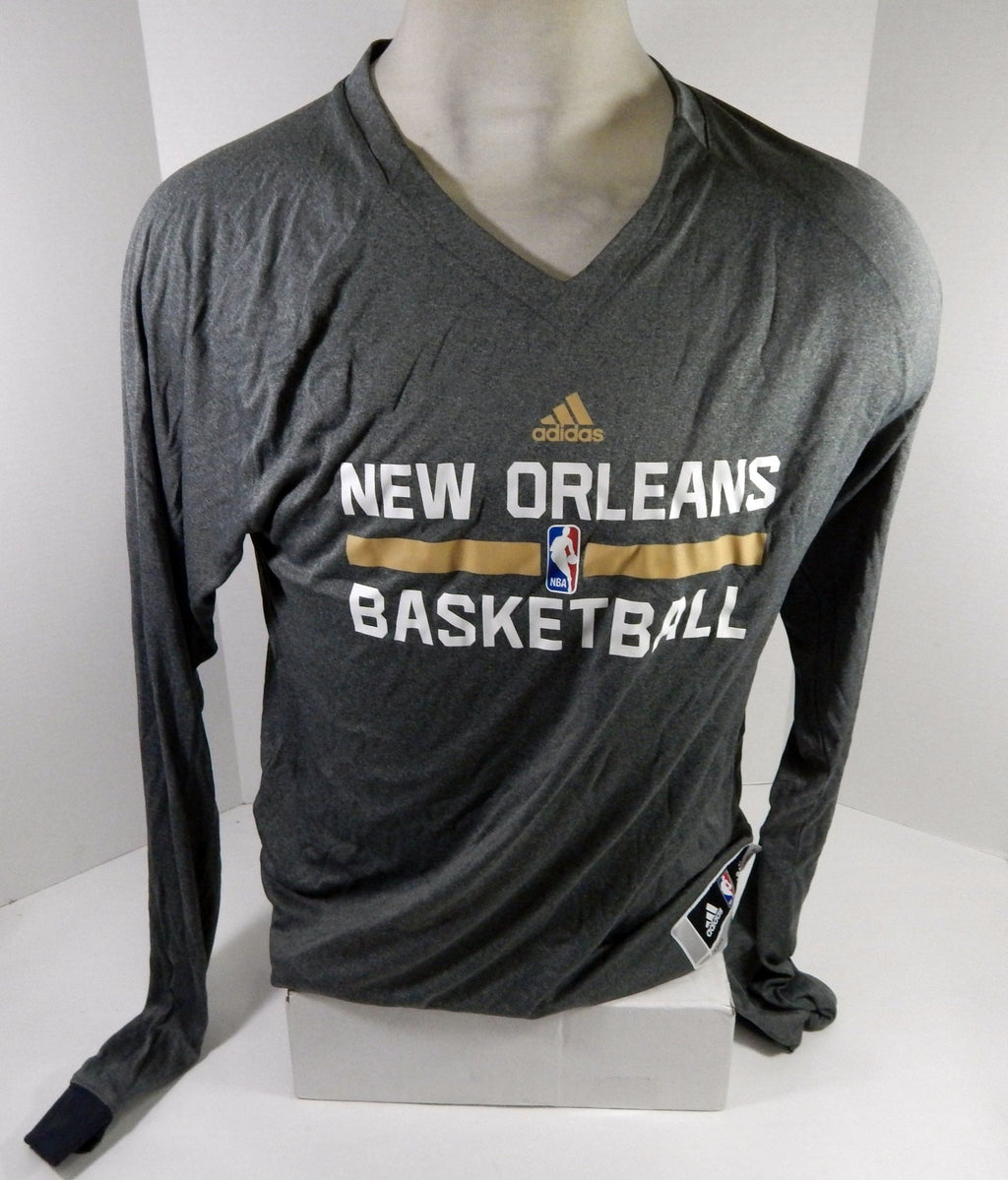 2014-15 New Orleans Pelicans Team Issued Grey Longsleeve Training Shirt 3XL+2 9 - DP61699