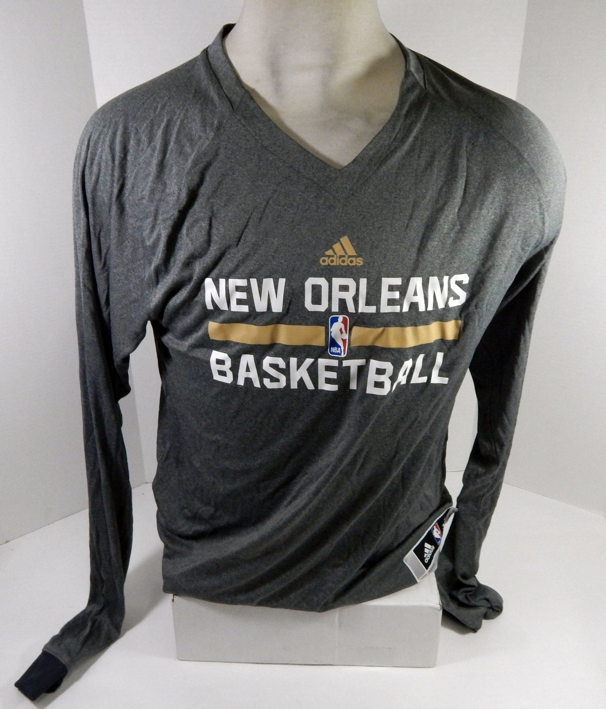 2014-15 New Orleans Pelicans Team Issued Grey Longsleeve Training Shirt 3XL+2 9 - DP61699