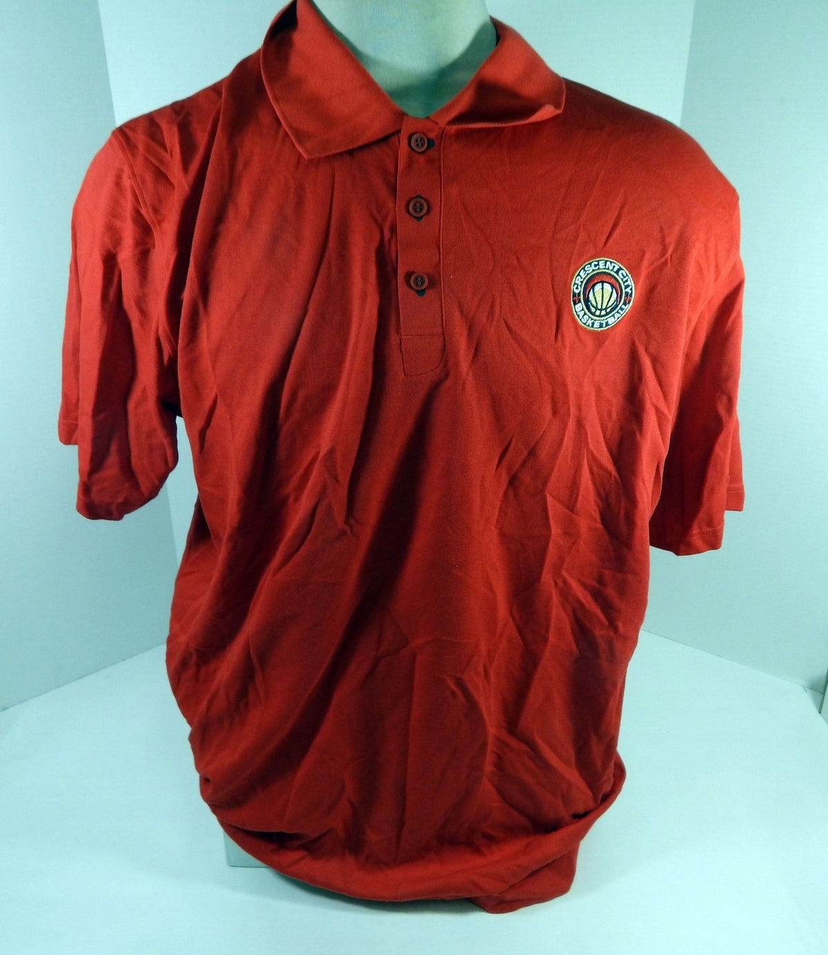 2014-15 New Orleans Pelicans Team Issued Red Polo Shirt Cresent City DP61662 - DP61662