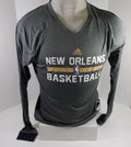 2014-15 New Orleans Pelicans TeamIssued Grey Longsleeve Training Shirt 2XL+2 713 - DP61713