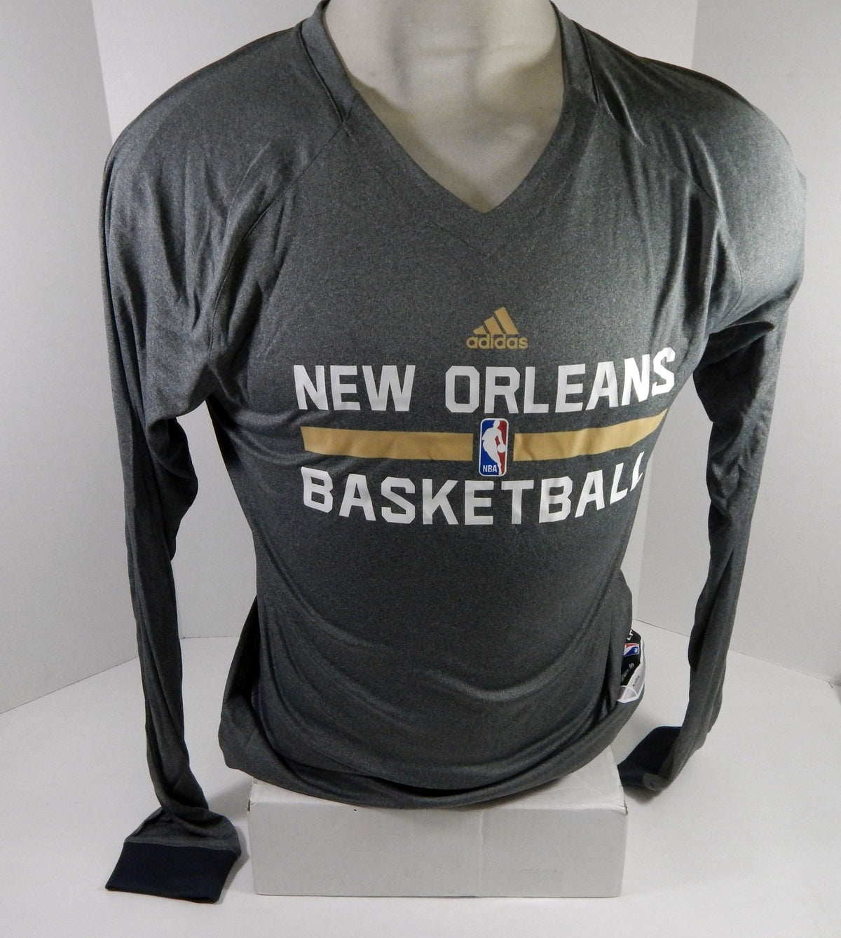 2014-15 New Orleans Pelicans TeamIssued Grey Longsleeve Training Shirt 2XL+2 713 - DP61713