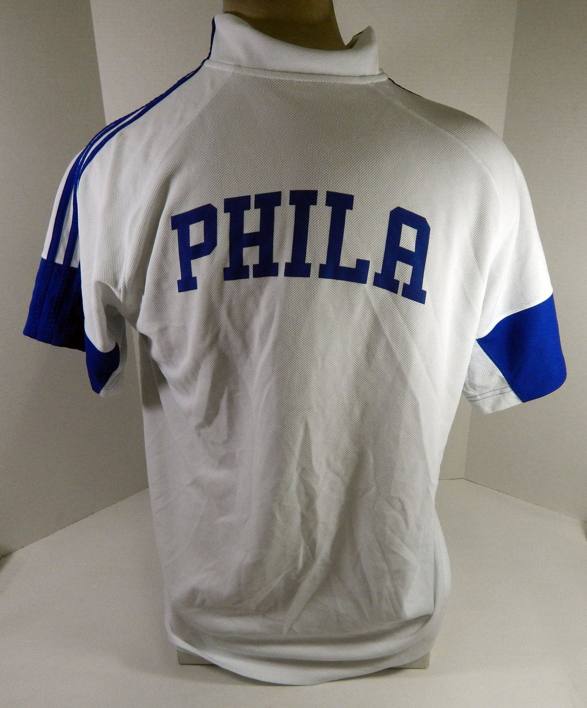 2014-15 Philadelphia 76ers Nerlens Noel #4 Game Used White Shooting Shirt XL 5 - DP62225