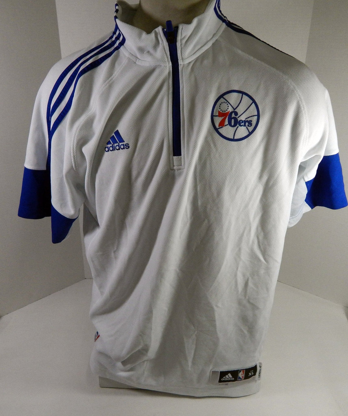 2014-15 Philadelphia 76ers Nerlens Noel #4 Game Used White Shooting Shirt XL 5 - DP62225