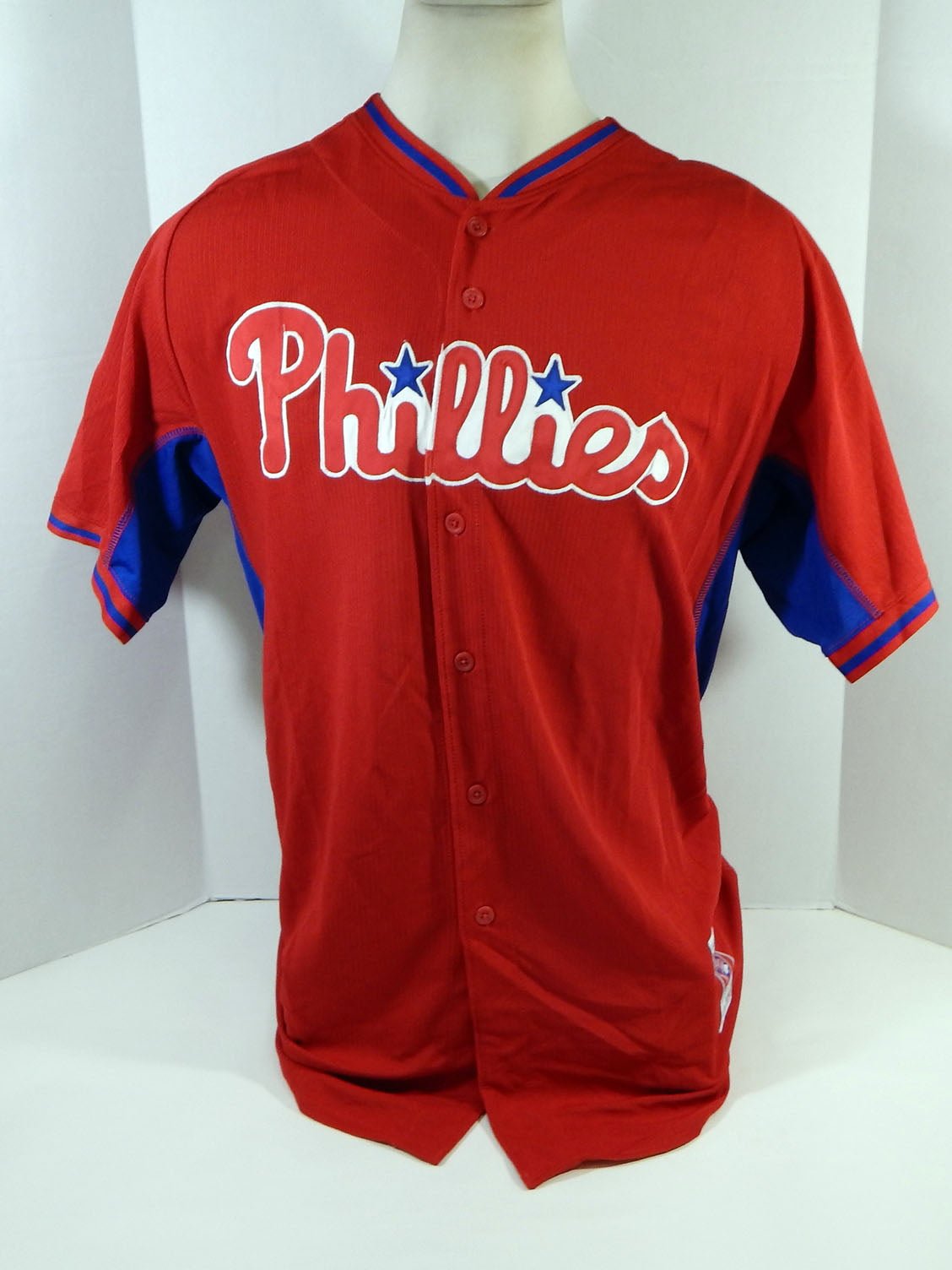 2014-15 Philadelphia Phillies Richardson #9 Game Used Red Jersey ST BP 48 76 - DP19076
