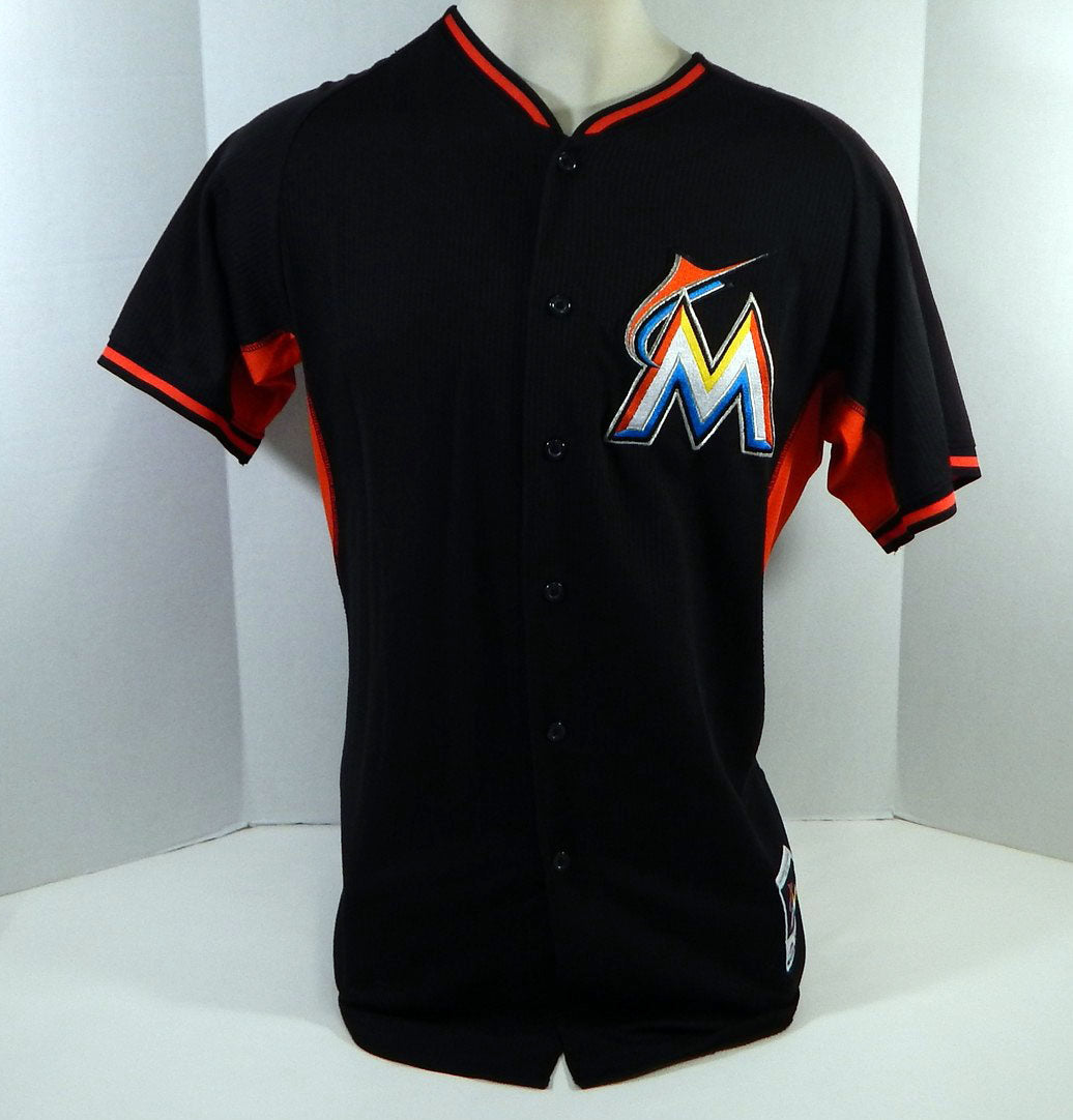 2014-16 Miami Marlins Ramon Del Orbe #15 Game Used Black Jersey ST BP 44 DP18441 - DP18441