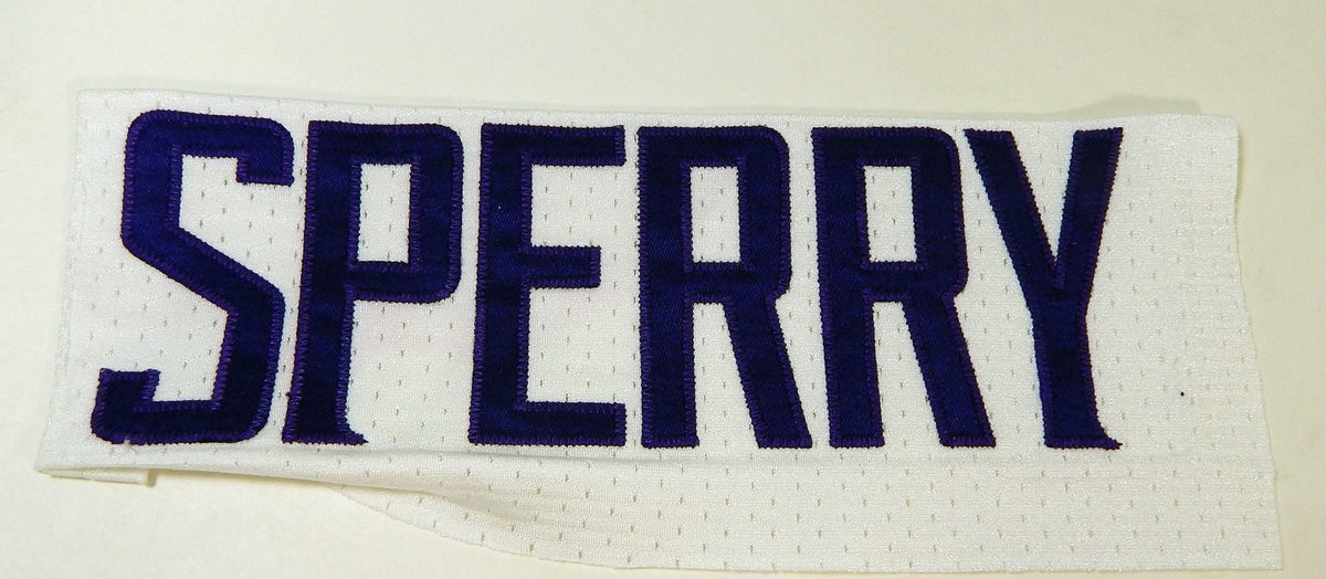 2014 Minnesota Vikings Kory Sperry # Game Issued White Name Plate DP14841 - DP14841