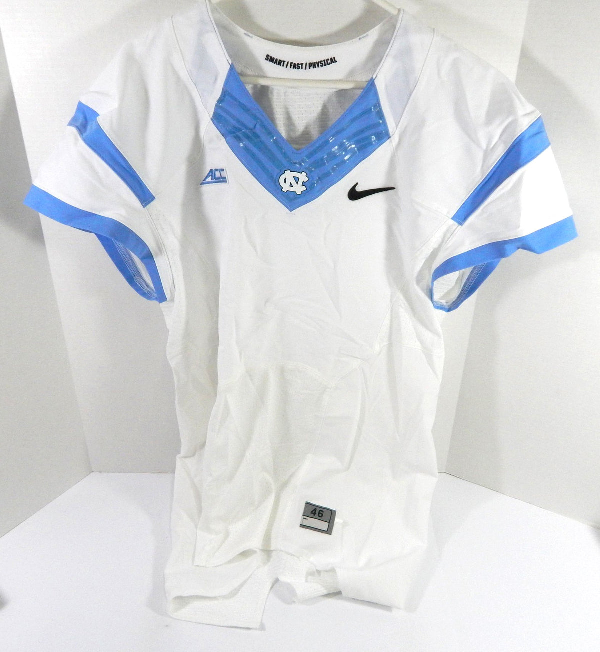 2014 North Carolina Tar Heels UNC Blank Game Issued White Jersey 46 DP54236 - DP54236