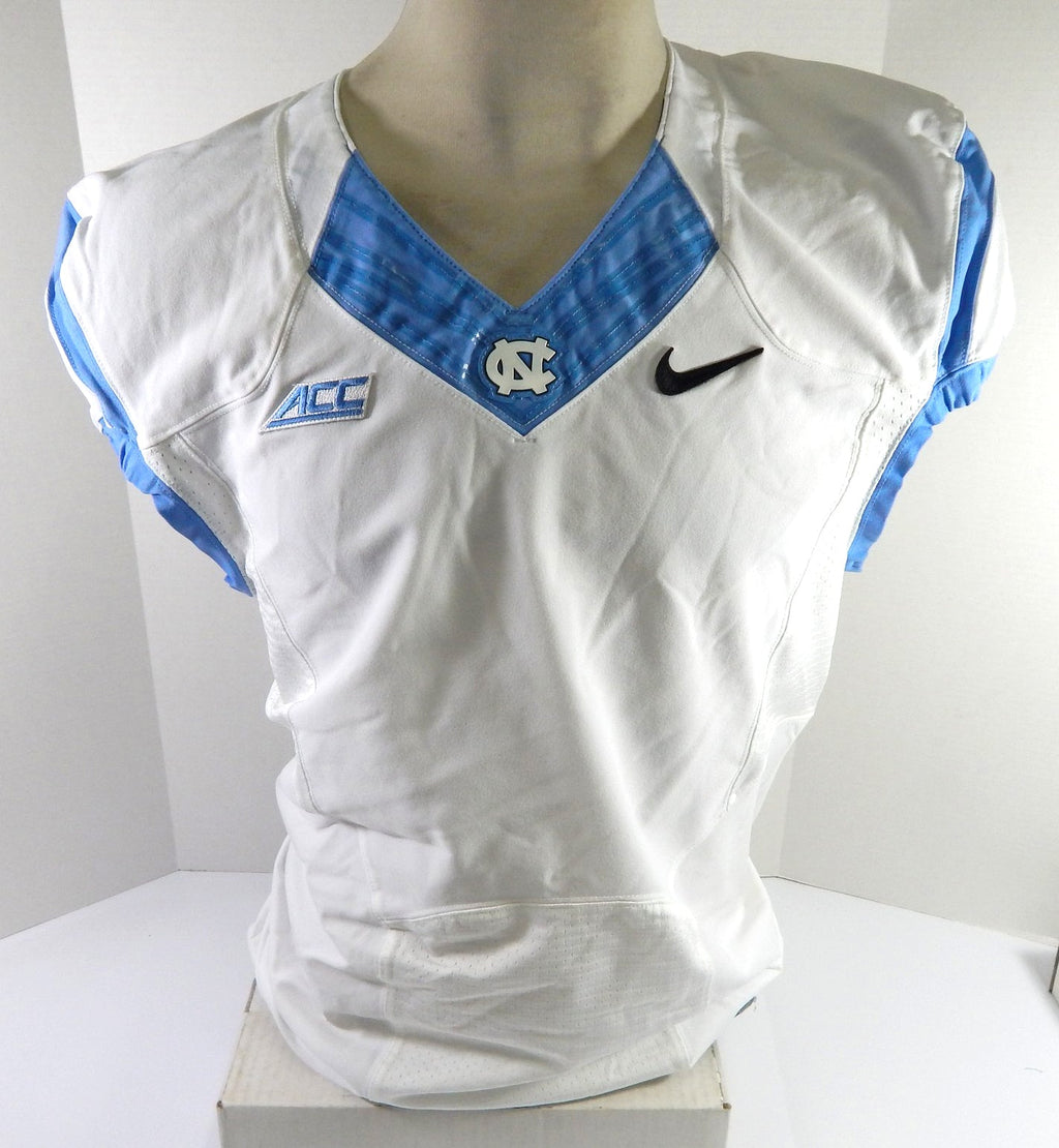 2014 North Carolina Tar Heels UNC Blank Game Used White Jersey 46 DP54034 - DP54034