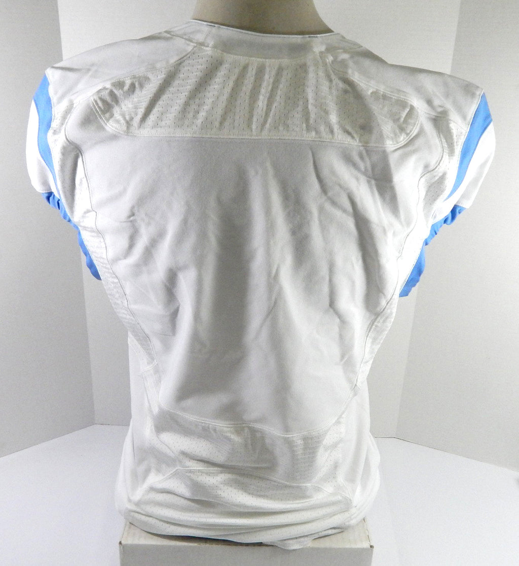 2014 North Carolina Tar Heels UNC Blank Game Used White Jersey 46 DP54034 - DP54034