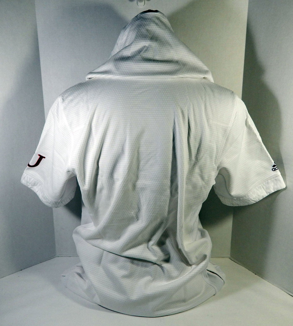 2015-16 Kansas Jayhawks Team Issued White BlackIce SS Hoodie Sweatshirt 2XL2 15S - 712315S