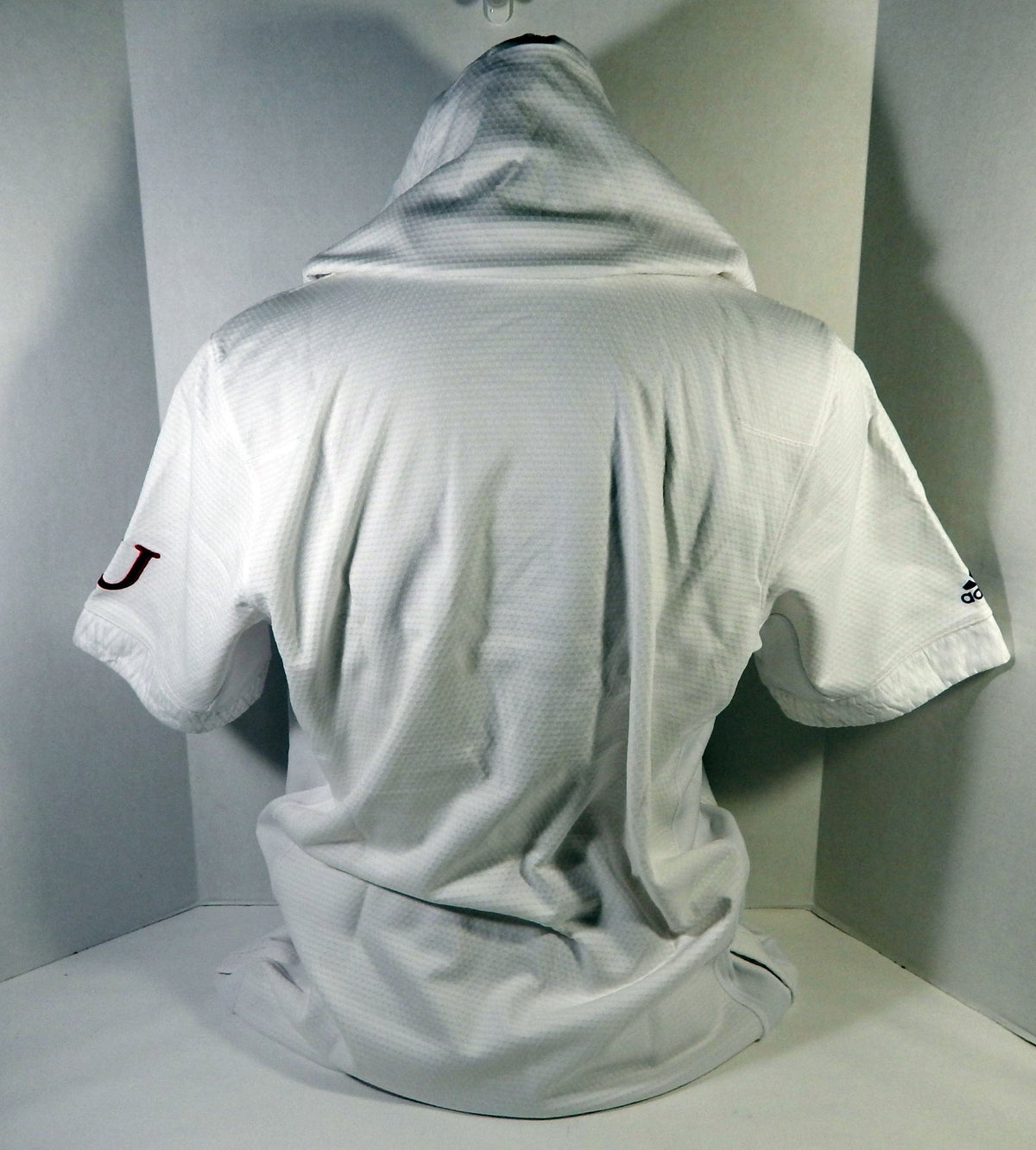 2015-16 Kansas Jayhawks Team Issued White BlackIce SS Hoodie Sweatshirt 2XL2 15S - 712315S