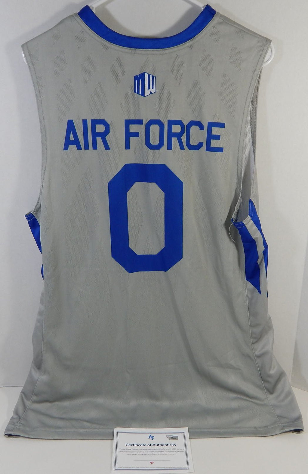 2015-16 Men's Air Force Falcons #0 Game Issued Grey Basketball Jersey L 909 - DP11909
