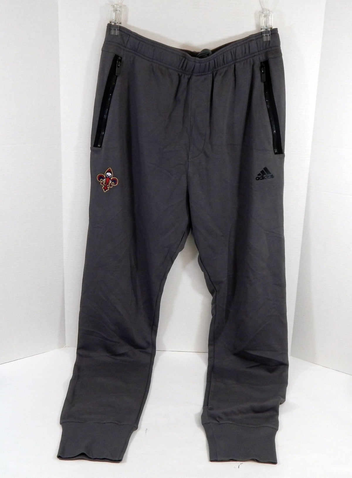 2015-16 New Orleans Pelicans Team Issued Grey Travel Pants XL DP60539 - DP60539