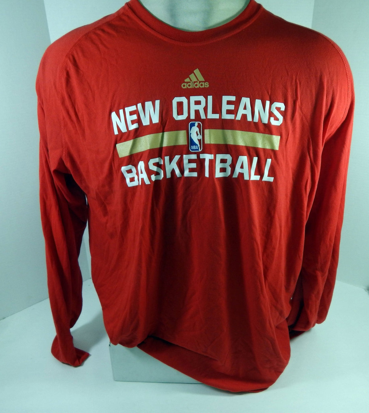 2015-16 New Orleans Pelicans Team Issued Red Longsleeve Training Shirt 2XL 70 - DP61670