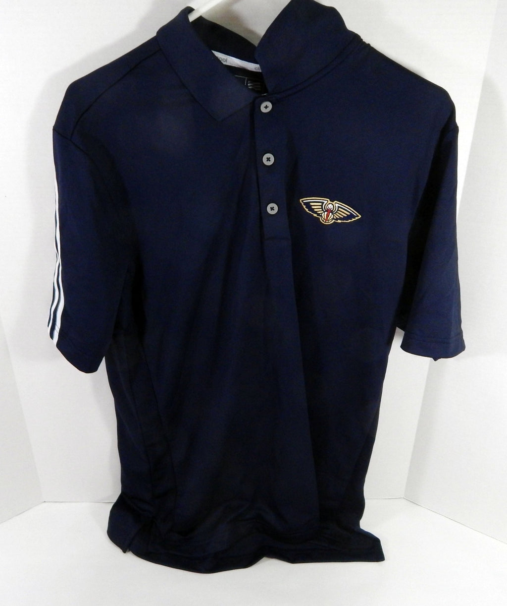 2015-16 New Orleans Pelicans TeamIssued Navy Polo Shirt M DP63867 - DP63867