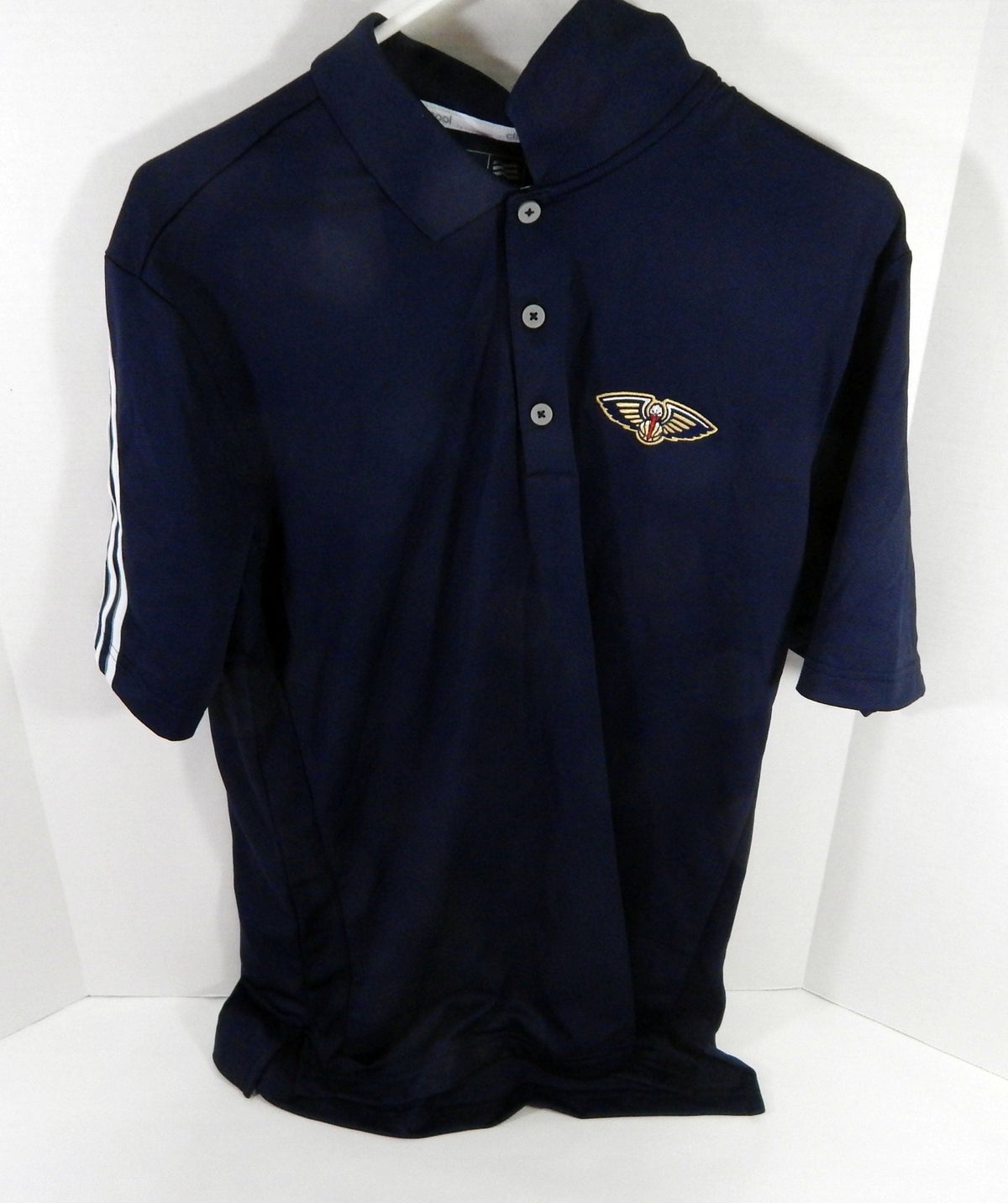 2015-16 New Orleans Pelicans TeamIssued Navy Polo Shirt M DP63867 - DP63867