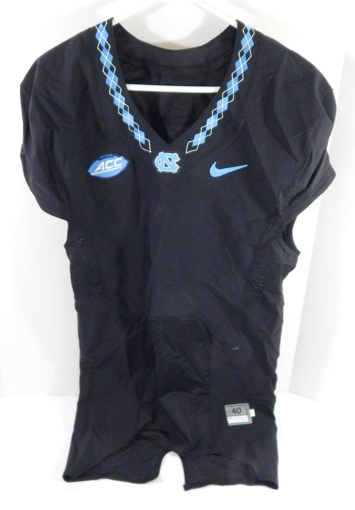 2015-16 North Carolina Tar Heels UNC Blank Game Issued Black Jersey 40 DP54229 - DP54229