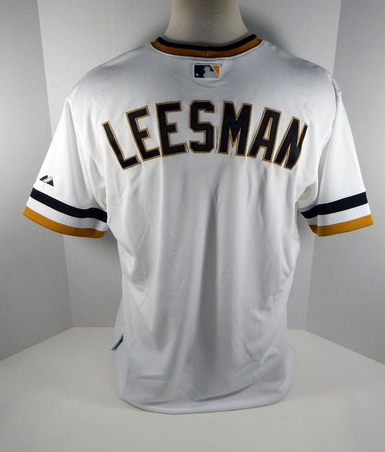2015 Pittsburgh Pirates Charlie Leesman # Game Issued White Jersey 1970s Retro - PITT33267