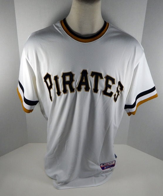 2015 Pittsburgh Pirates Charlie Leesman # Game Issued White Jersey 1970s Retro - PITT33267
