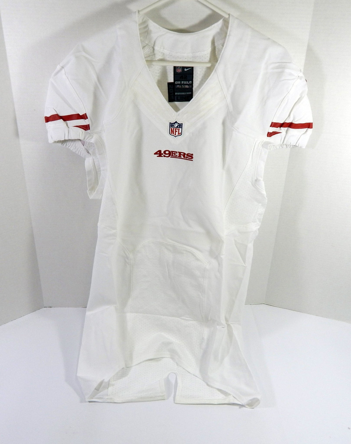 2015 San Francisco 49ers Blank Game Issued White Jersey 42 DP52584 - DP52584