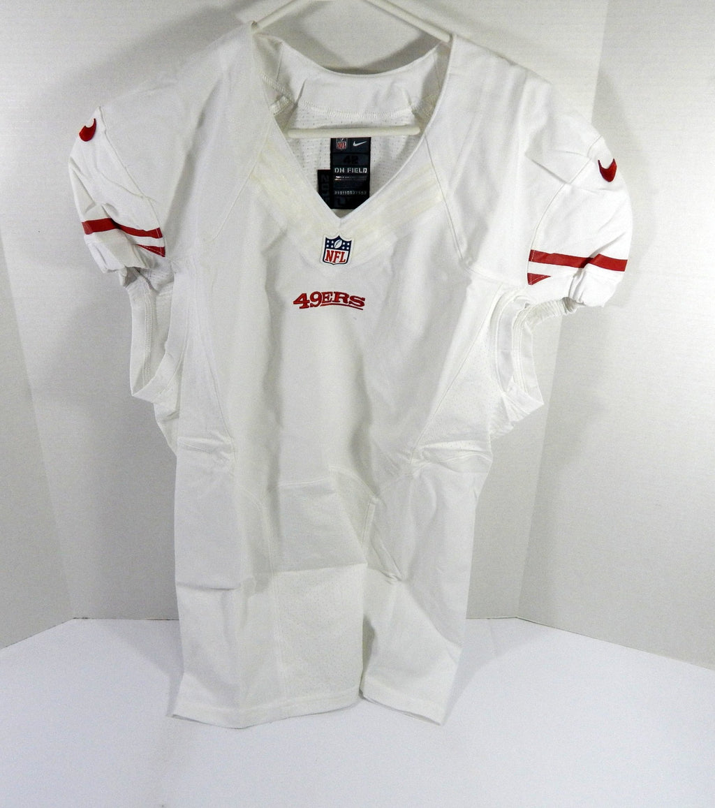 2015 San Francisco 49ers Blank Game Issued White Jersey 42 DP52588 - DP52588