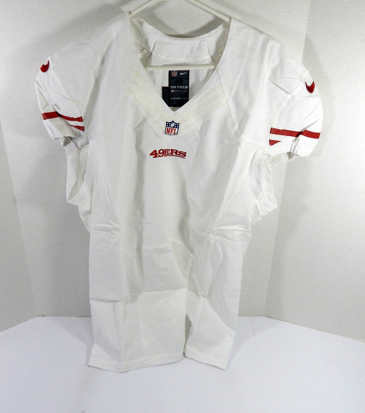 2015 San Francisco 49ers Blank Game Issued White Jersey 42 DP52588 - DP52588