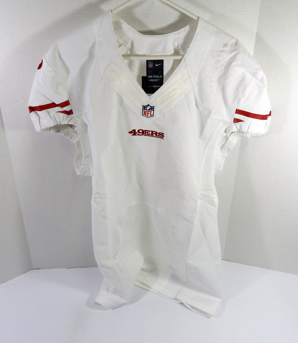 2015 San Francisco 49ers Blank GameIssued White Jersey 42 DP52527 - DP52527