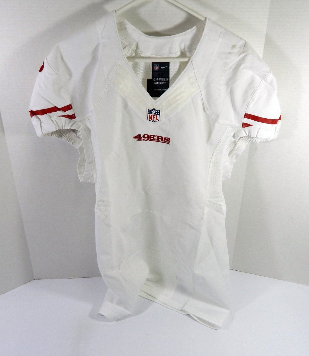 2015 San Francisco 49ers Blank GameIssued White Jersey 42 DP52527 - DP52527