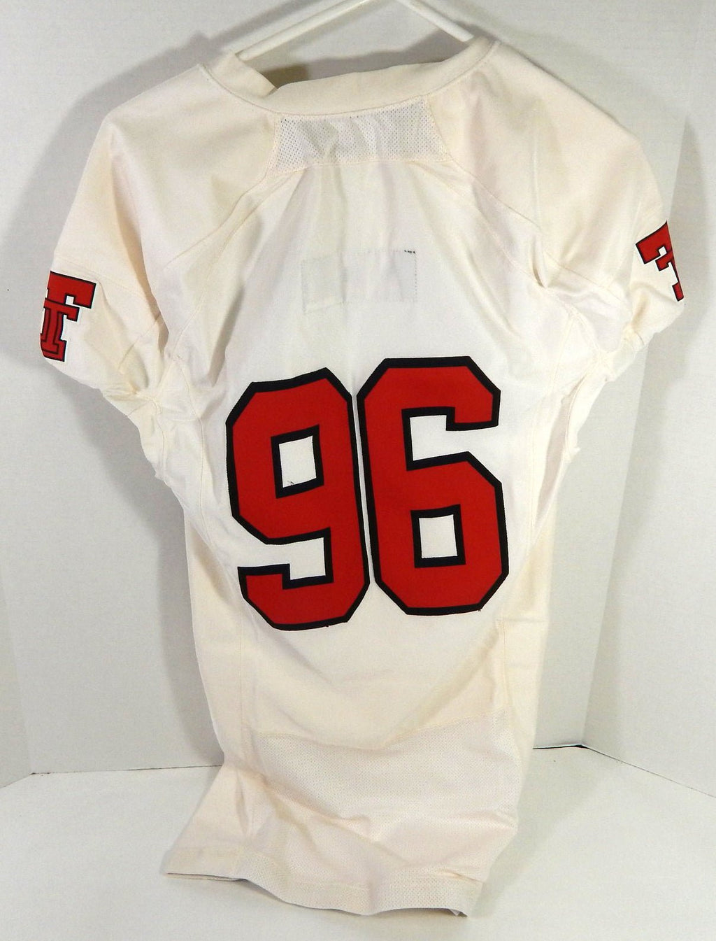 2015 Texas Tech Red Raiders #96 Game Used White Jersey 44 37 - DP62137