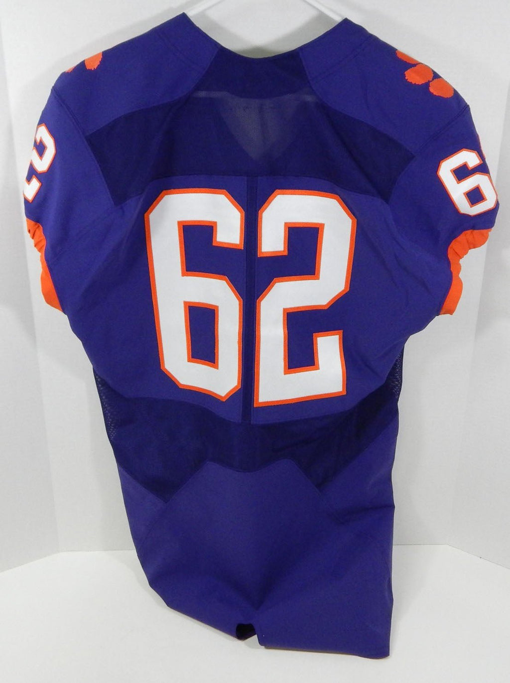 2016 Clemson Tigers #62 Game Used Purple Jersey NP Rem 44 751 - DP26751