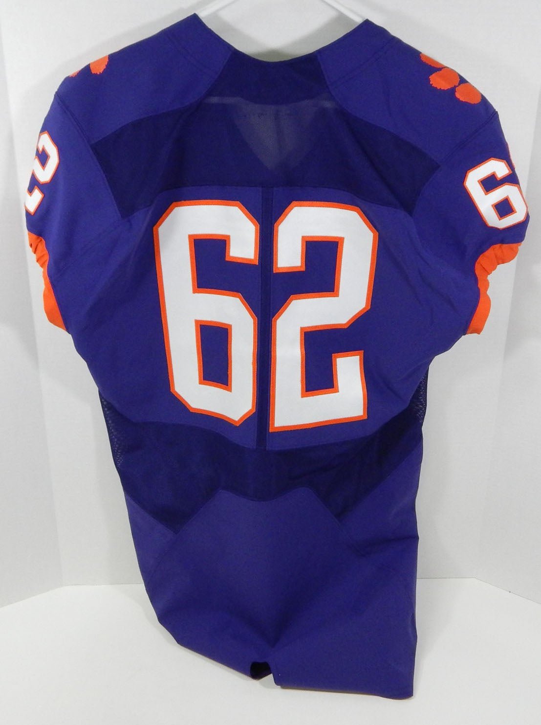 2016 Clemson Tigers #62 Game Used Purple Jersey NP Rem 44 751 - DP26751