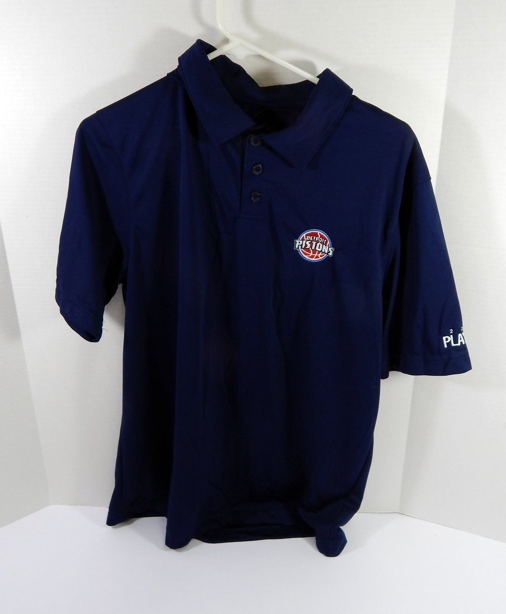 2016 Detroit Pistons Team Issued Navy Polo Shirt Playoffs M DP45611 - DP45611