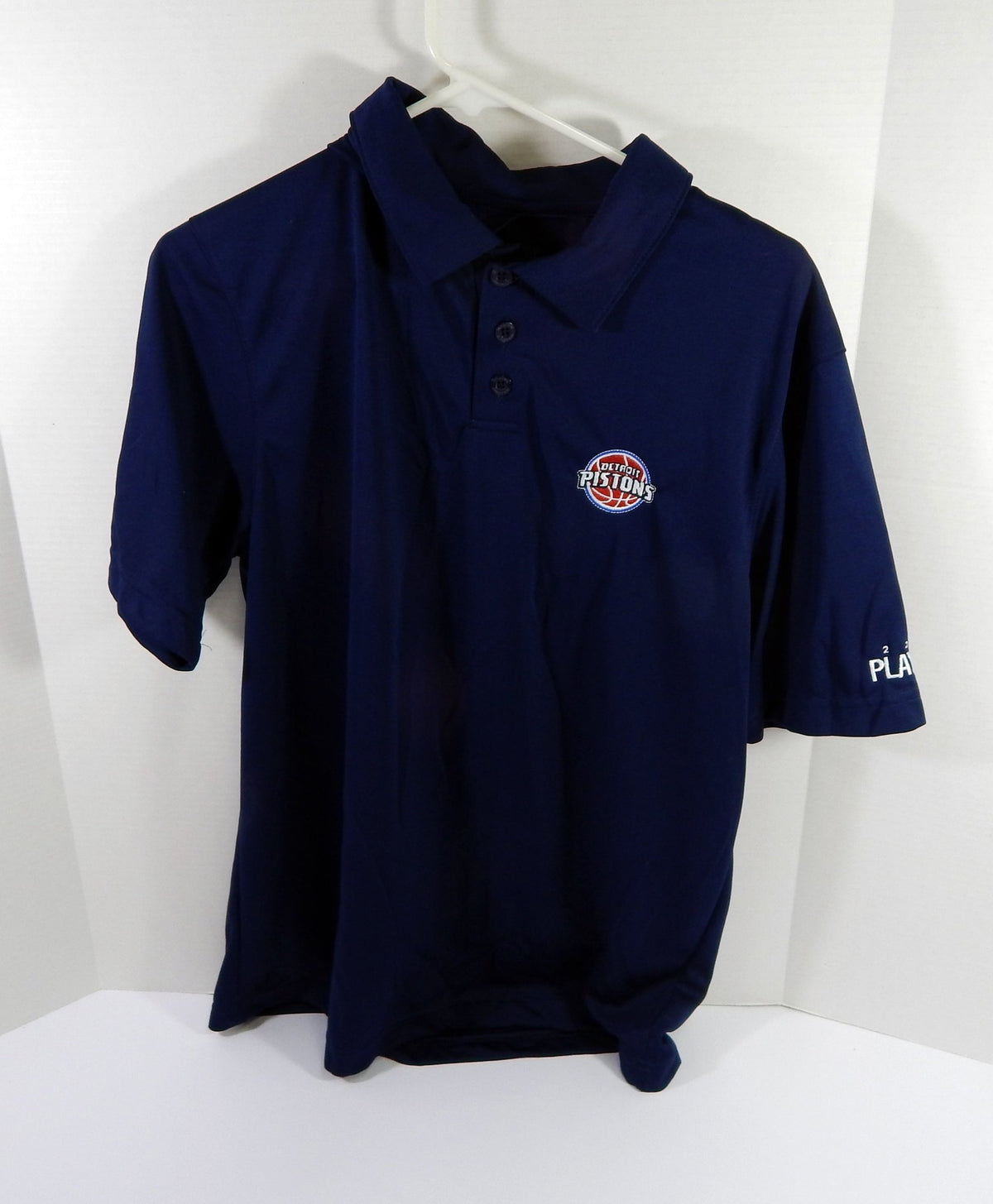 2016 Detroit Pistons Team Issued Navy Polo Shirt Playoffs M DP45611 - DP45611