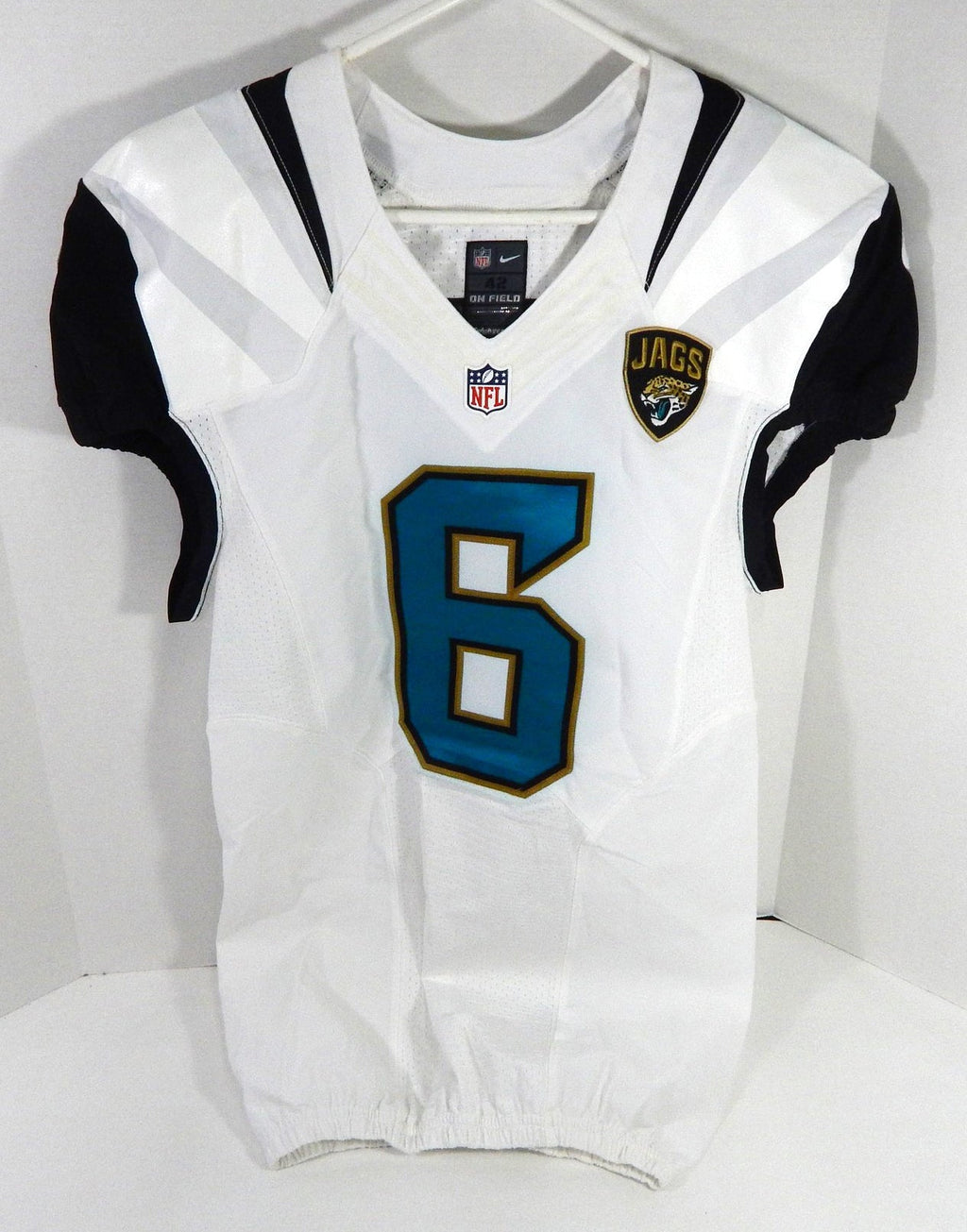 2016 Jacksonville Jaguars Max Wittek #6 Game Issued White Jersey 42 DP59864 - DP59864