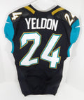 2016 Jacksonville Jaguars T.J. Yeldon #24 Game Issued Black Jersey 42 DP58922 - DP58922