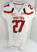 2016 Texas Tech Red Raiders Demarcus Felton #27 Game Used White Jersey NP R 3 - DP55663