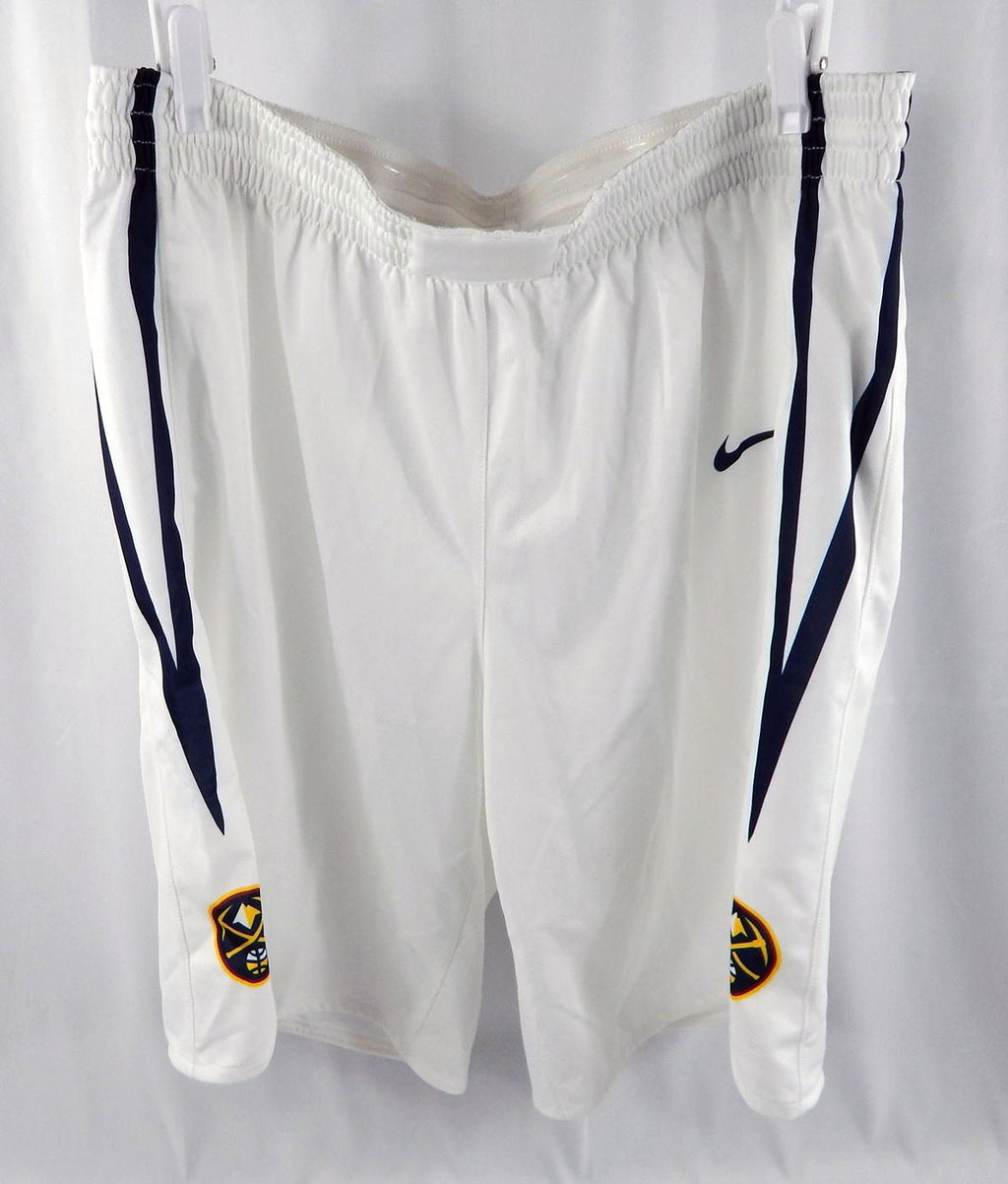 2017-18 Denver Nuggets Game Issued White Basketball Practice Shorts 2XLT 783 - DP117783