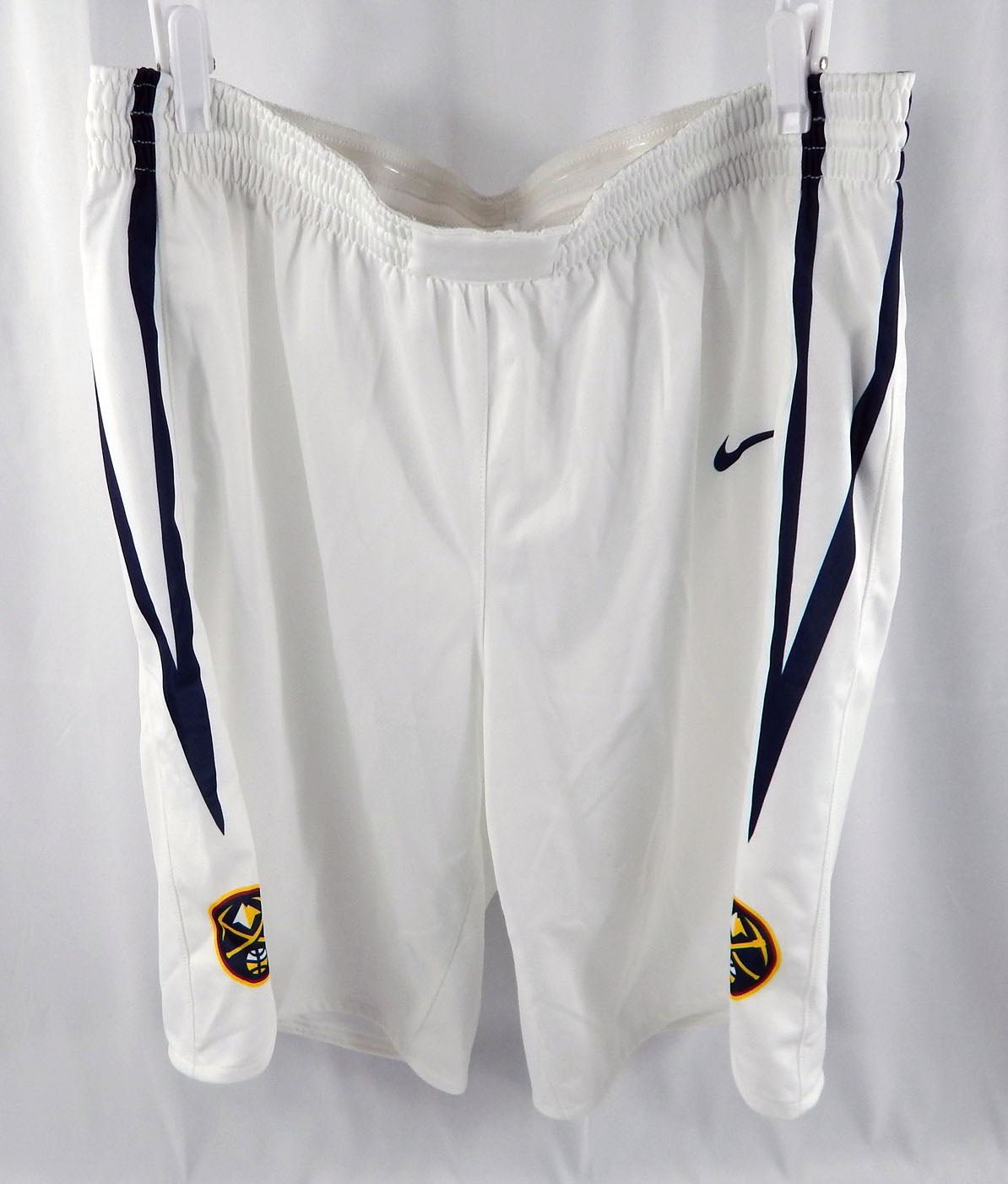 2017-18 Denver Nuggets Game Issued White Basketball Practice Shorts 2XLT 783 - DP117783