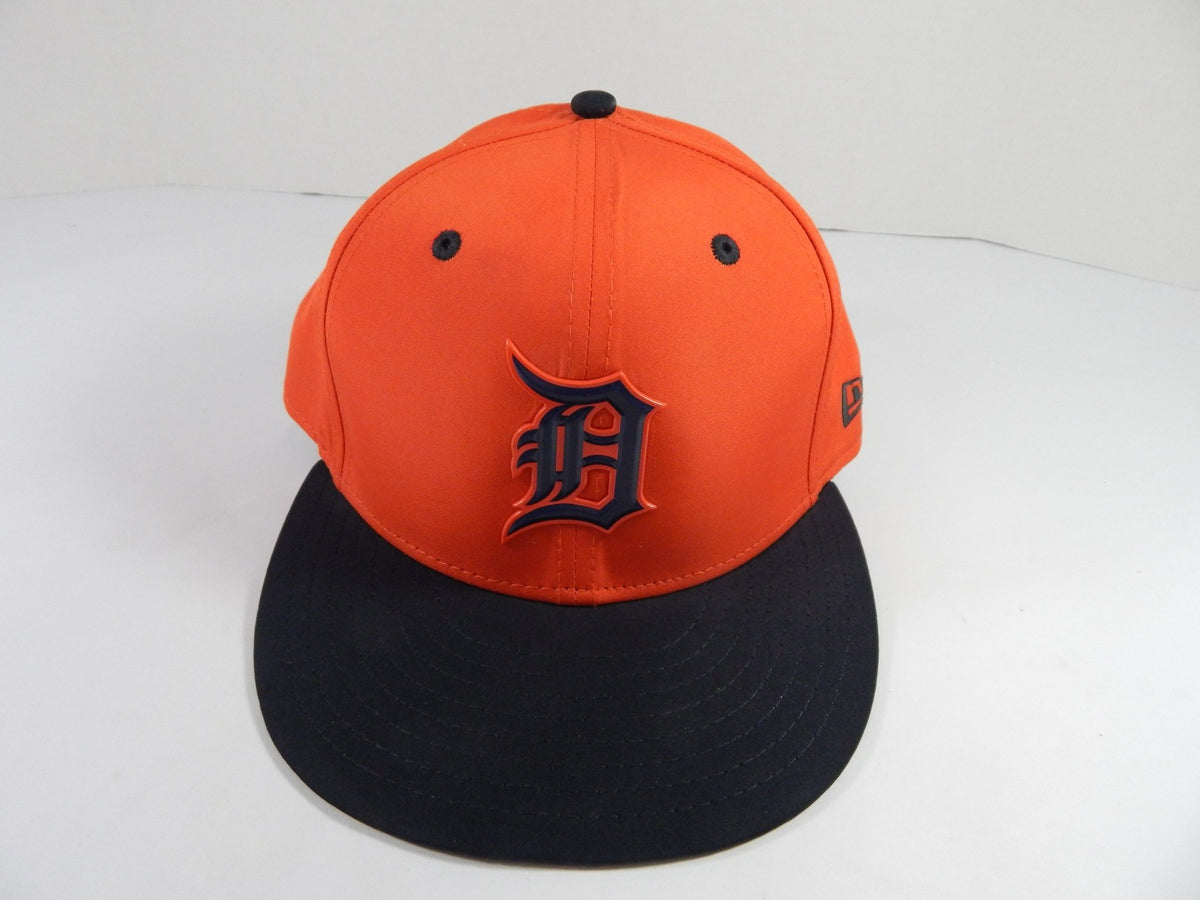 2017-18 Detroit Tigers #12 Game Used Orange Hat Batting Practice 7.25 DP49784 - DP49784