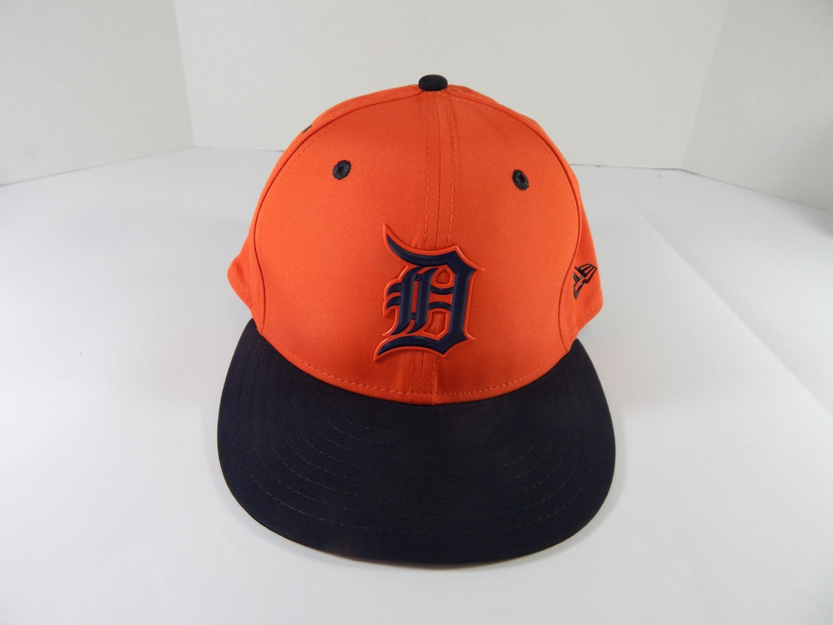 2017-18 Detroit Tigers #92 Game Issued Pos Used Orange Hat Batting Practice 14 - DP49914