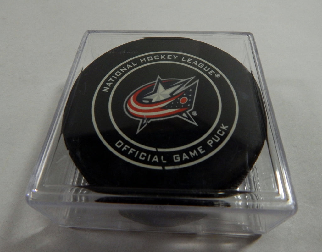 2017 Columbus Blue Jackets V. Tampa Bay Lightning Game Used Black Puck DP61208 - DP61208