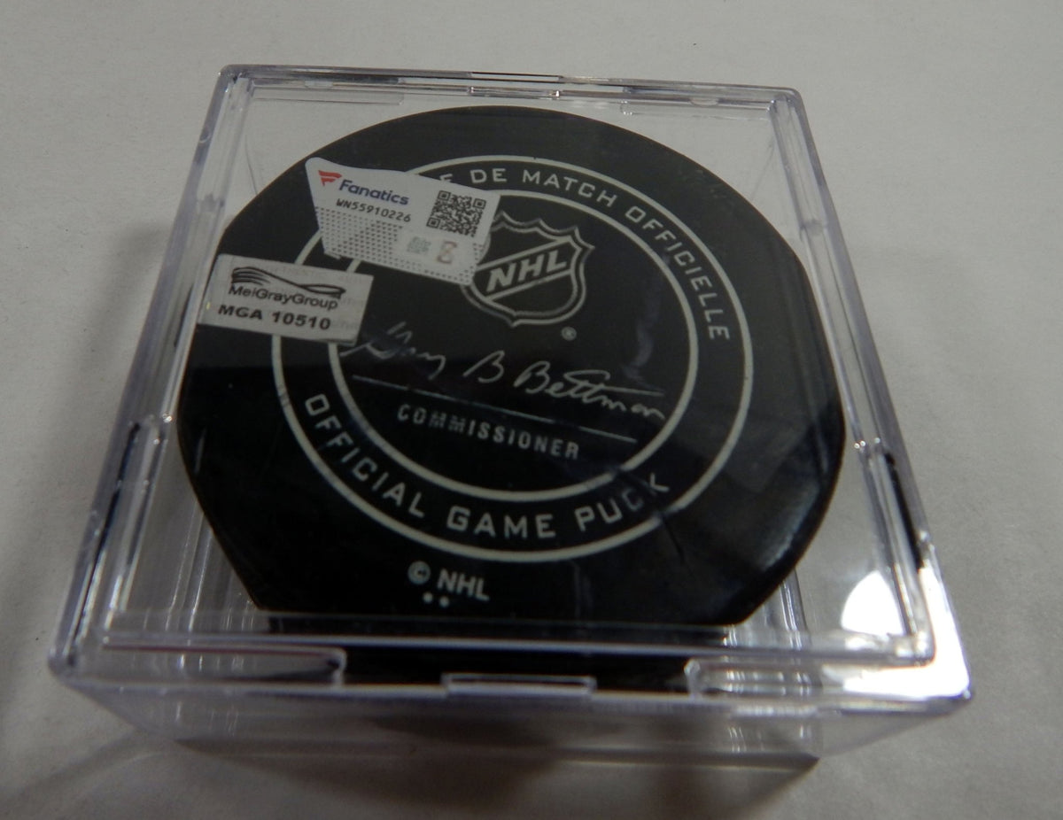 2017 Columbus Blue Jackets V. Tampa Bay Lightning Game Used Black Puck DP61208 - DP61208