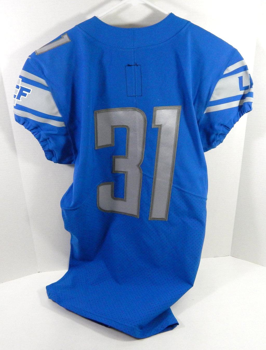 2017 Detroit Lions #31 Game Issued Blue Jersey Name Plate Removed 40 DP62763 - DP62763