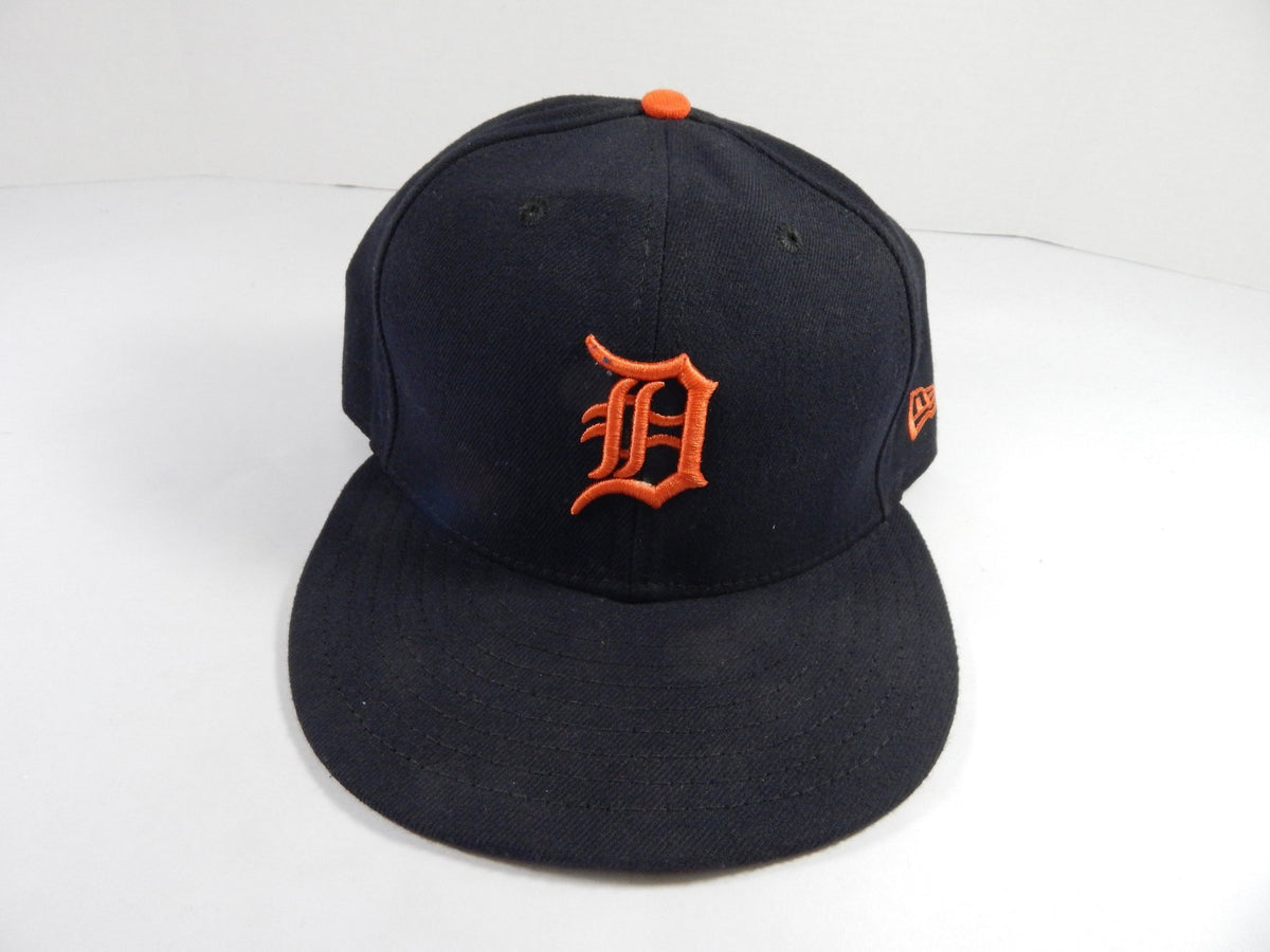 2017 Detroit Tigers Dave Clark #25 Game Issued Pos Used Navy Hat 7.625 DP49883 - DP49883