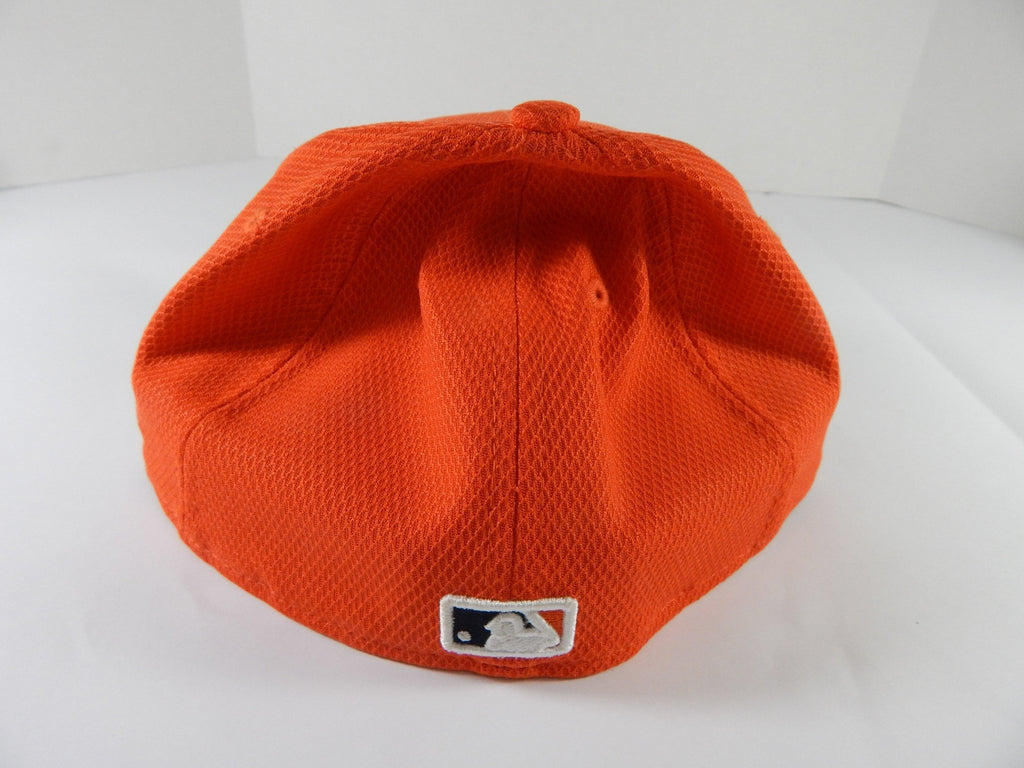 2017 Detroit Tigers Myles Jaye #65 Game Issued Pos Used Orange Hat BP 1 - DP49941