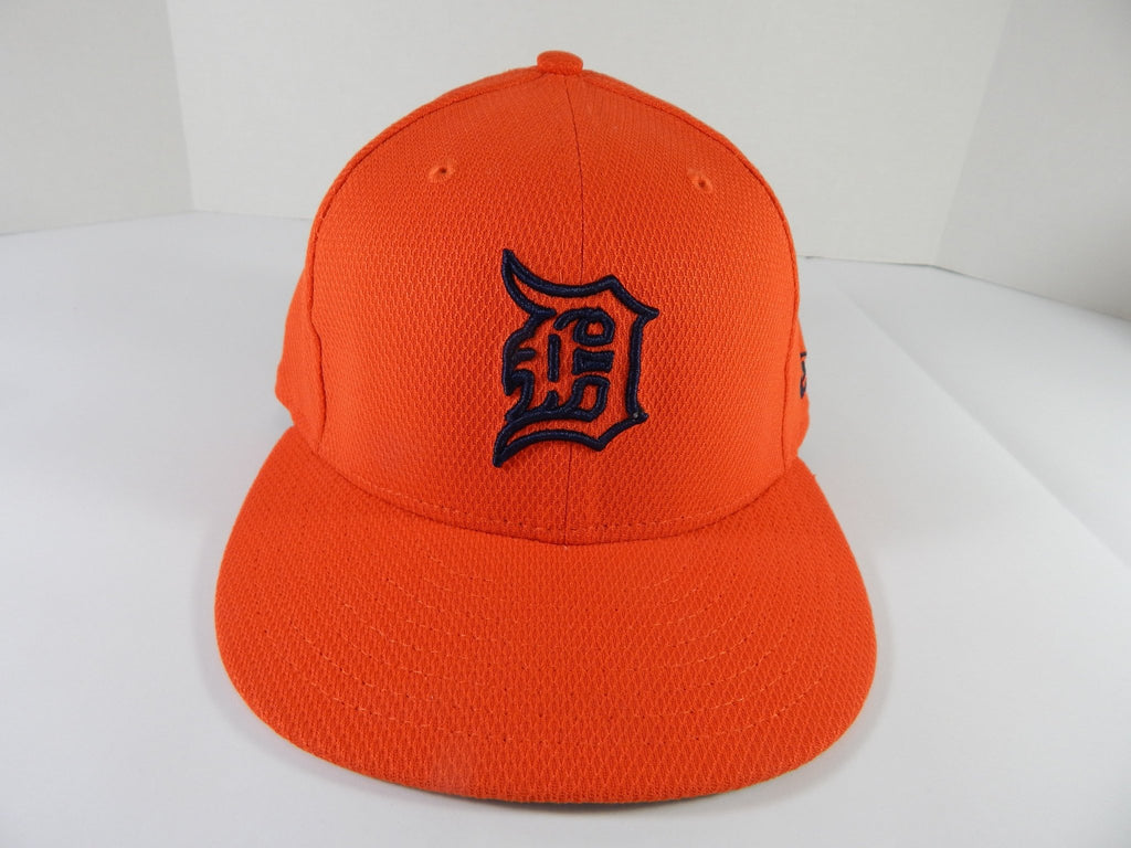 2017 Detroit Tigers Myles Jaye #65 Game Issued Pos Used Orange Hat BP 1 - DP49941