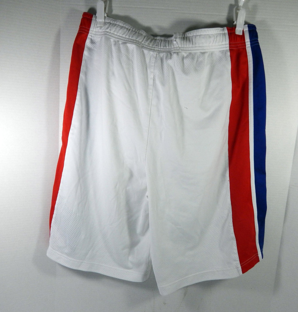 2018-19 Detroit Pistons Game Used White Shorts 42 DP56417 - DP56417