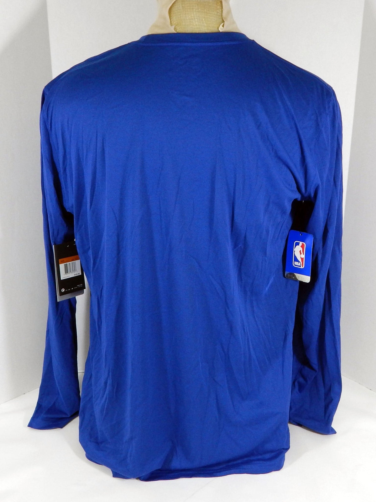 2018-19 Detroit Pistons Team Issued Blue Long Sleeve Shirt AR2448-495 2XLT 712184S - 712184S
