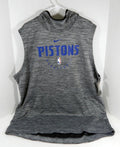 2018-19 Detroit Pistons Team Issued Grey Tank Sweatshirt Hoodie 44-091 2XLT 140S - 712140S