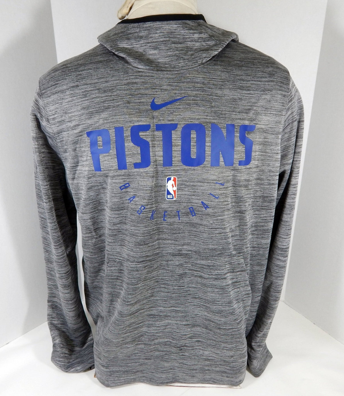 2018-19 Detroit Pistons Team Issued Grey Training Hoodie Sweatshirt 091 XL 60S - 712160S
